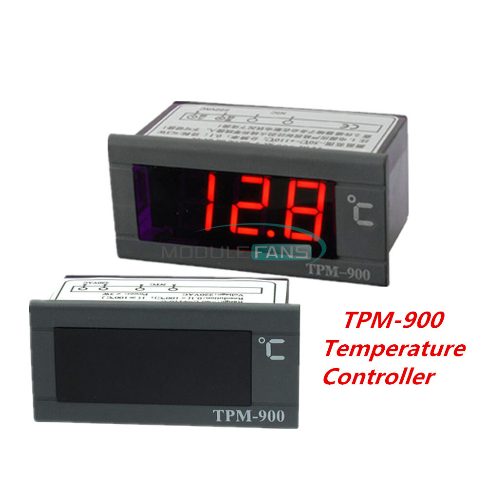 TPM-900 220V Digital Temperature Controller LED Panel Meter with Sensor GM