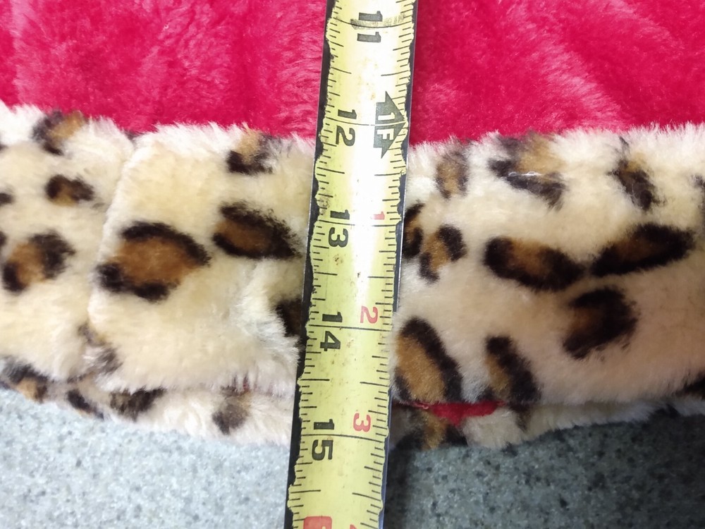 2 Santa Hats Red With Leopard Print
