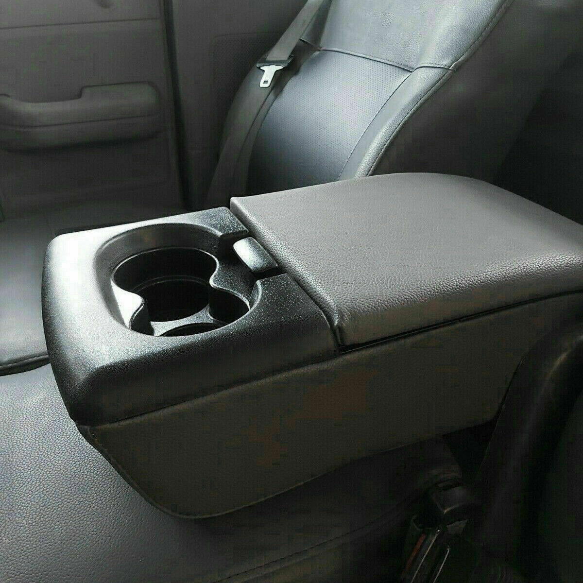 For Ford F150 2004-2014 Black Center Console Cup Holder Armrest Cover Pad Trim