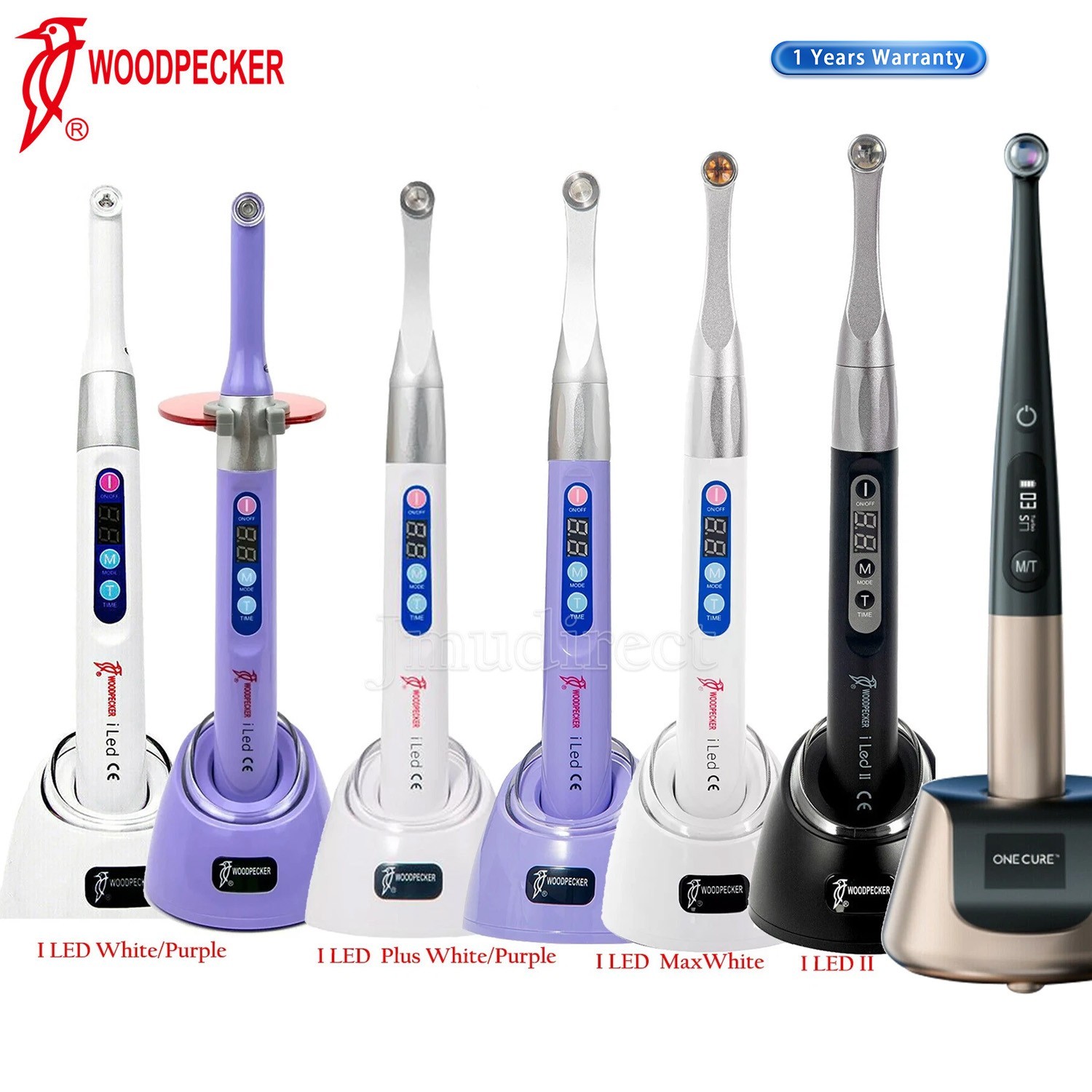 100% Woodpecker Dental O-star Curing Light Lamp 1 Sec Curing iLED/ Plu/ II