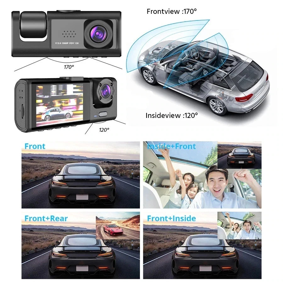 TOGUARD CE41A Front Inside Dual Dash Camera