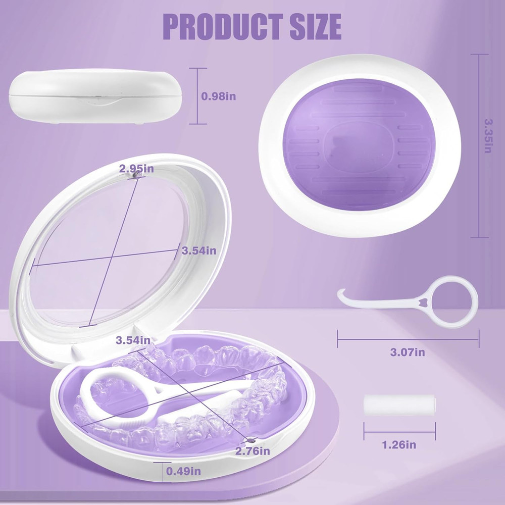 Retainer Case,Aligner Case,Compatible with Invisalign,Aligner,Contain Remover...