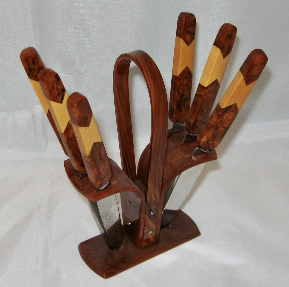 Exceptional German Bakelite Fruit Knife Set