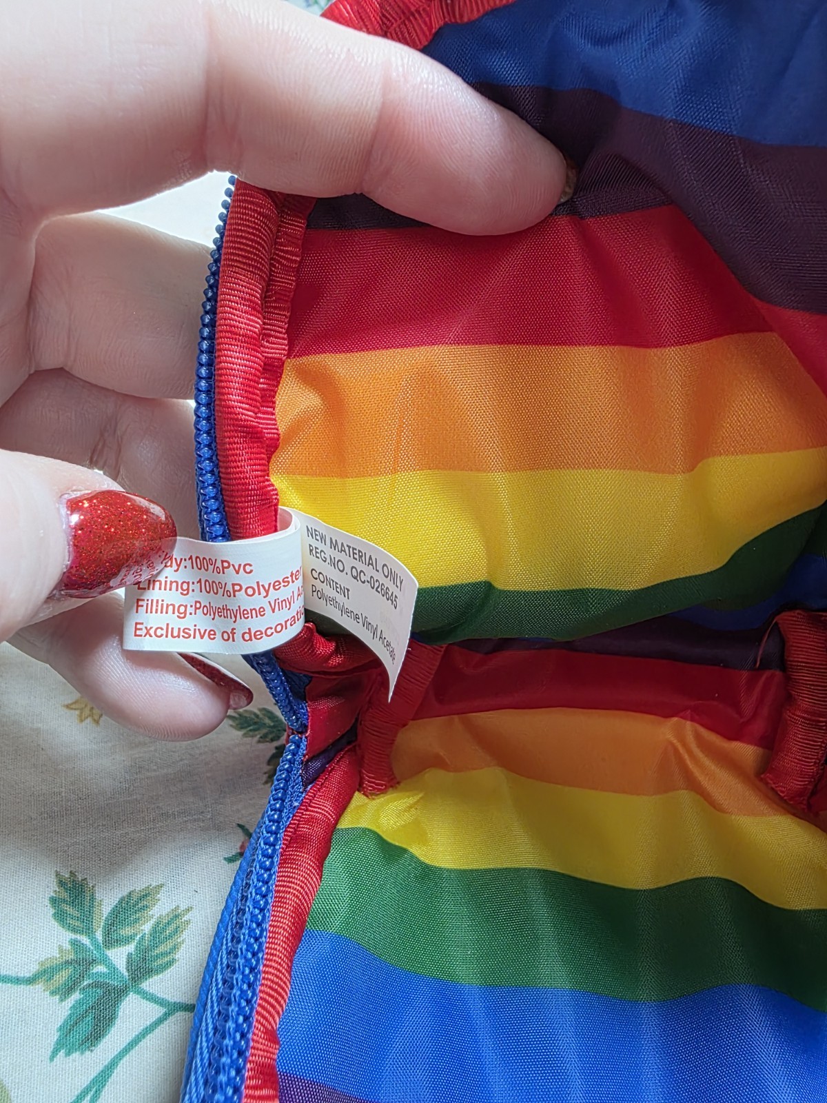 Disney's Stitch Rainbow Cosmetic Makeup Bag Pouch with Zipper Pride