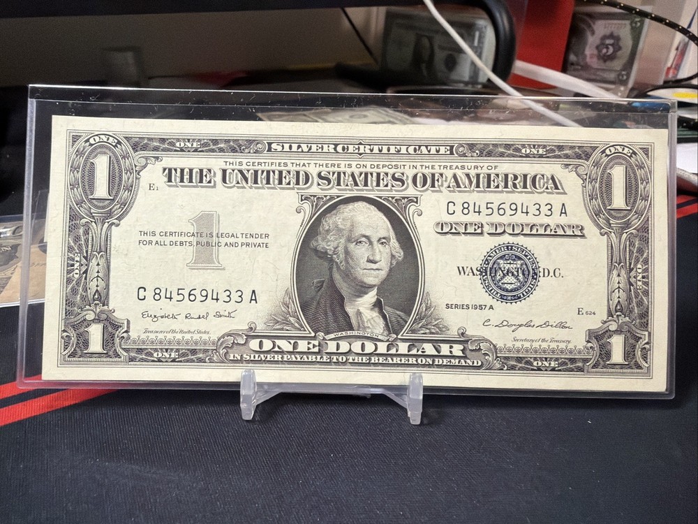 😎 1957-A $1 Silver Certificate C/A Block - CU CONDITION