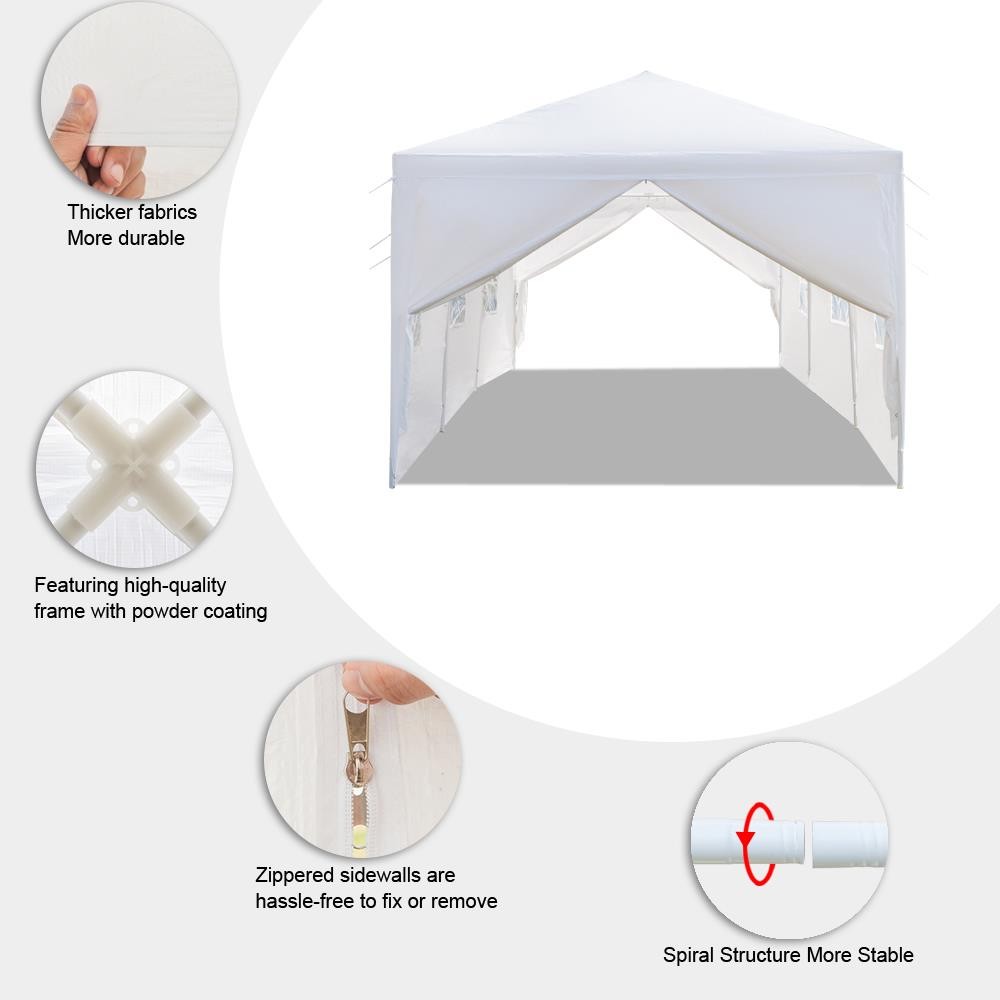 New 10'x30'Canopy Party Outdoor Wedding Tent Gazebo Pavilion Cater Events 8 Wall