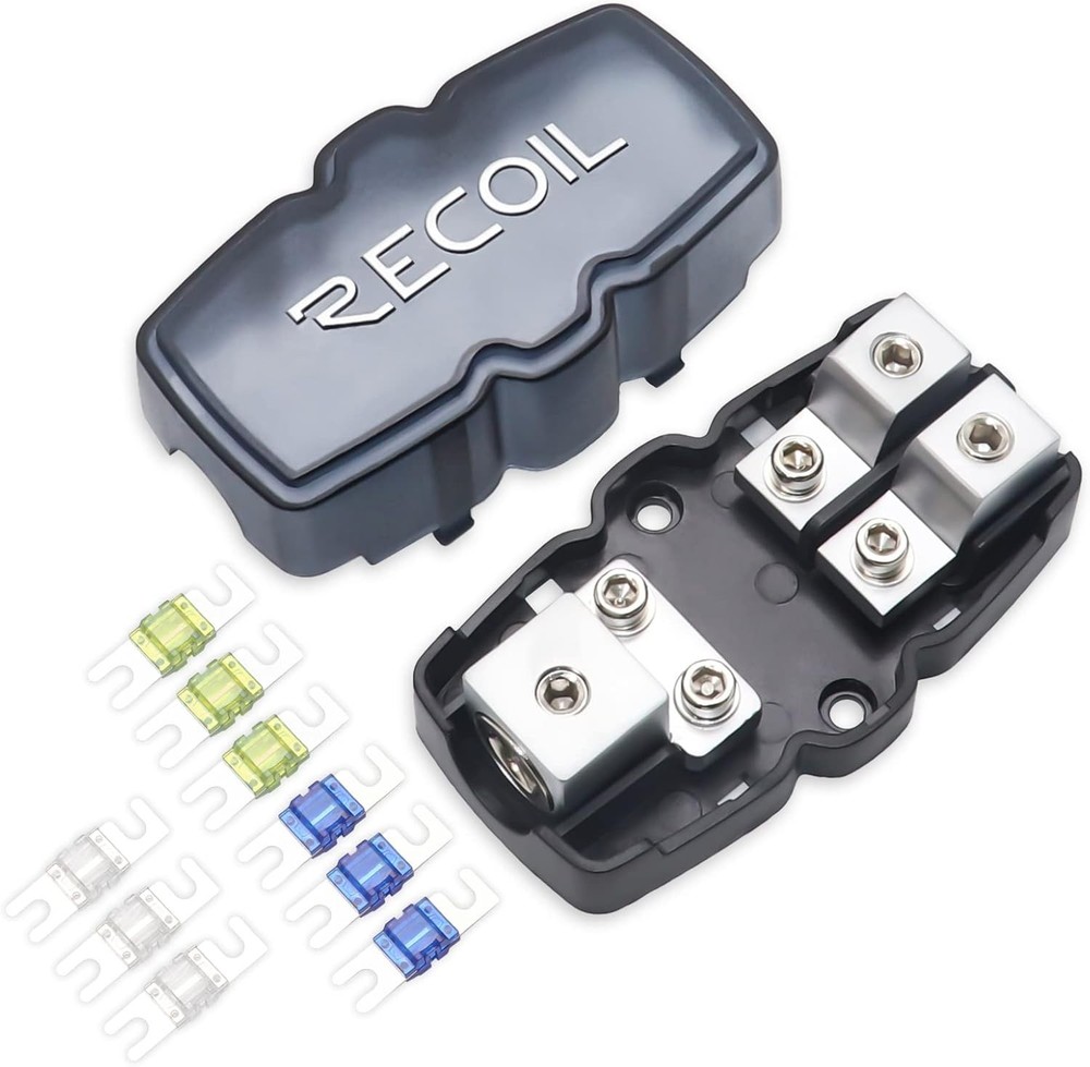 Mini-ANL Fused Distribution Block with High-Temp Polycarbonate, 60A/80A/100A