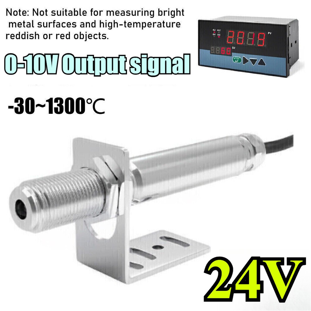 0-10V Infrared Thermometer Sensor Non-contact Temperature Tool W/ Controller 24V