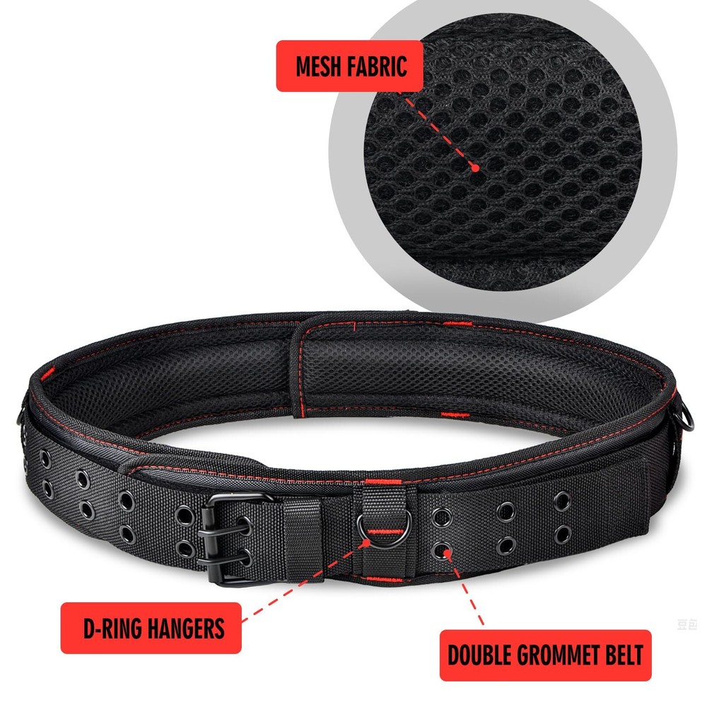 Tool Belt with Multiple Pockets，Adjustable and durable carpenter tool beltele...