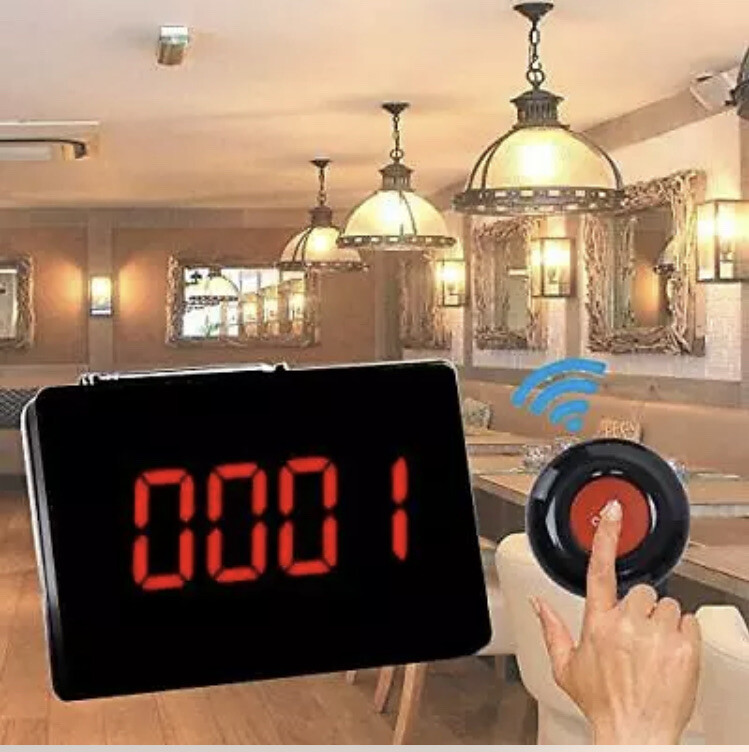 Wireless Calling System Customers Patient Pager System with 10 PCS Waterproof