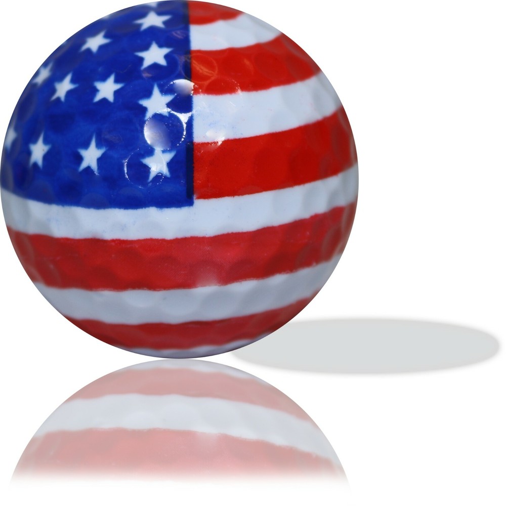 US Flag Golf Fullwrap Balls 3 Pack - Perfect Gift Idea!