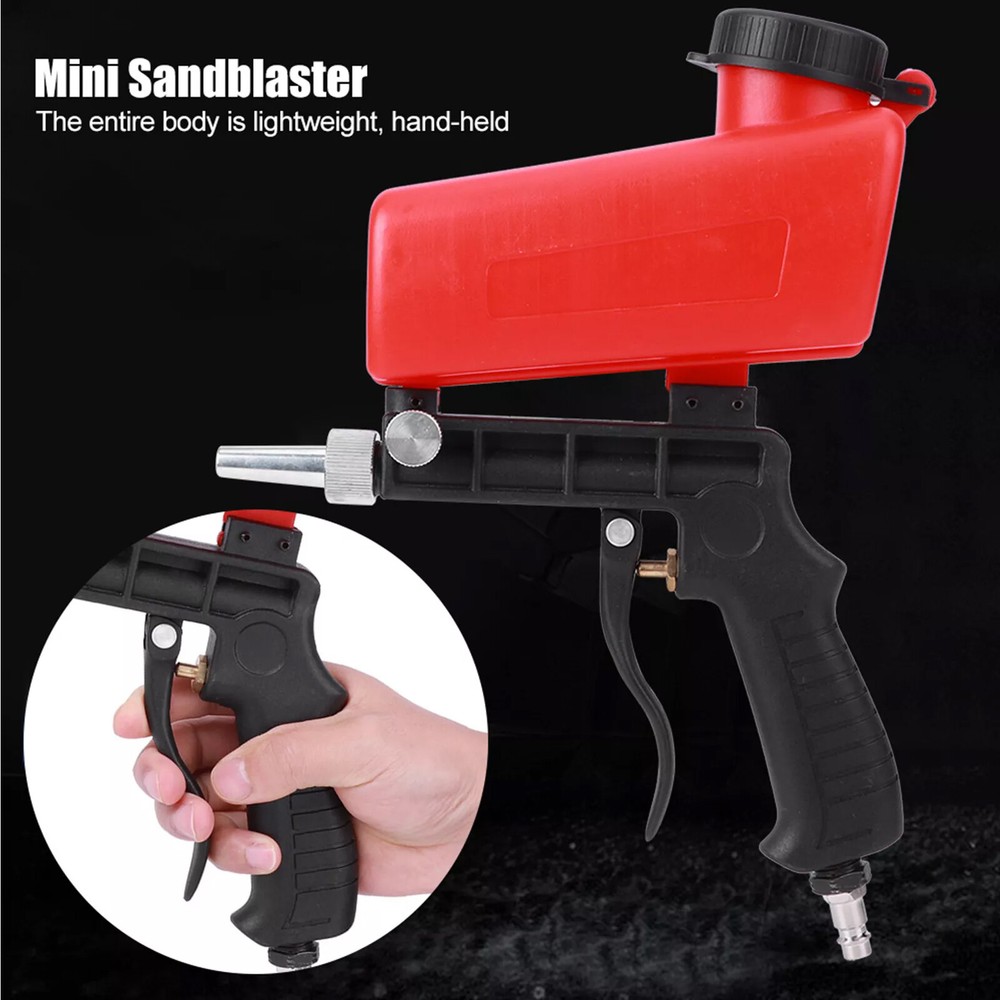 1/4" Pneumatic Sandblasting Machine Handheld Spray Mini Sandblaster Hand Tool