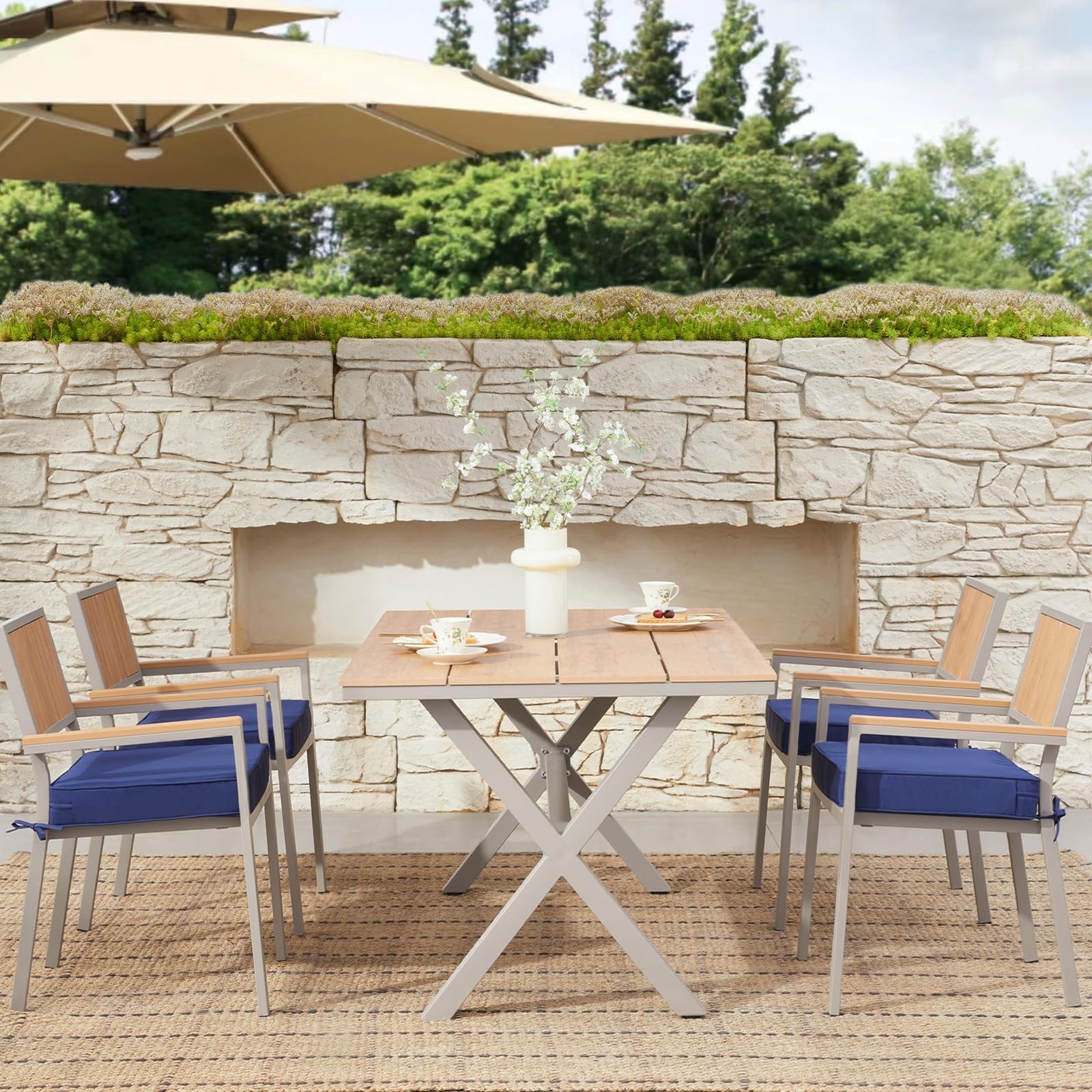 Outdoor Chair Cushions Set , Waterproof Patio Chair Cushion 22 x 22 x 3 inch