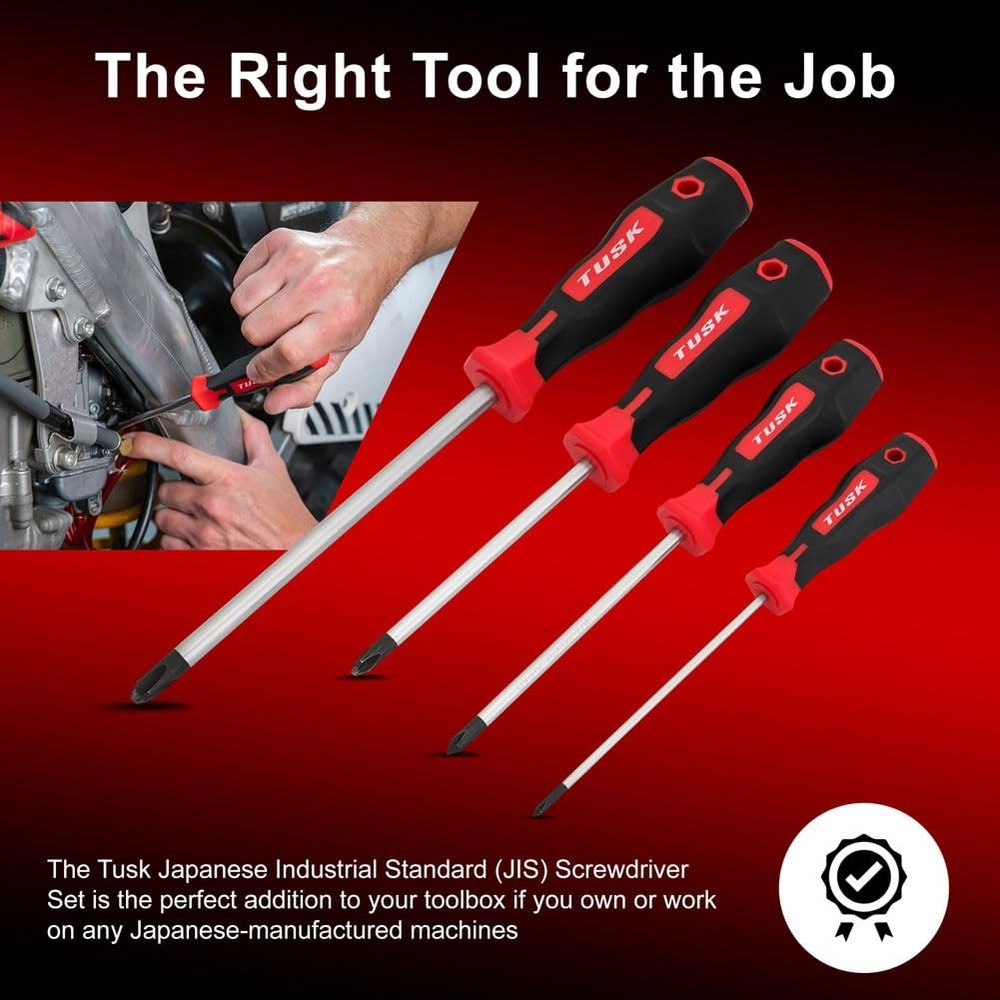 TUSK JIS Screwdriver Set Red