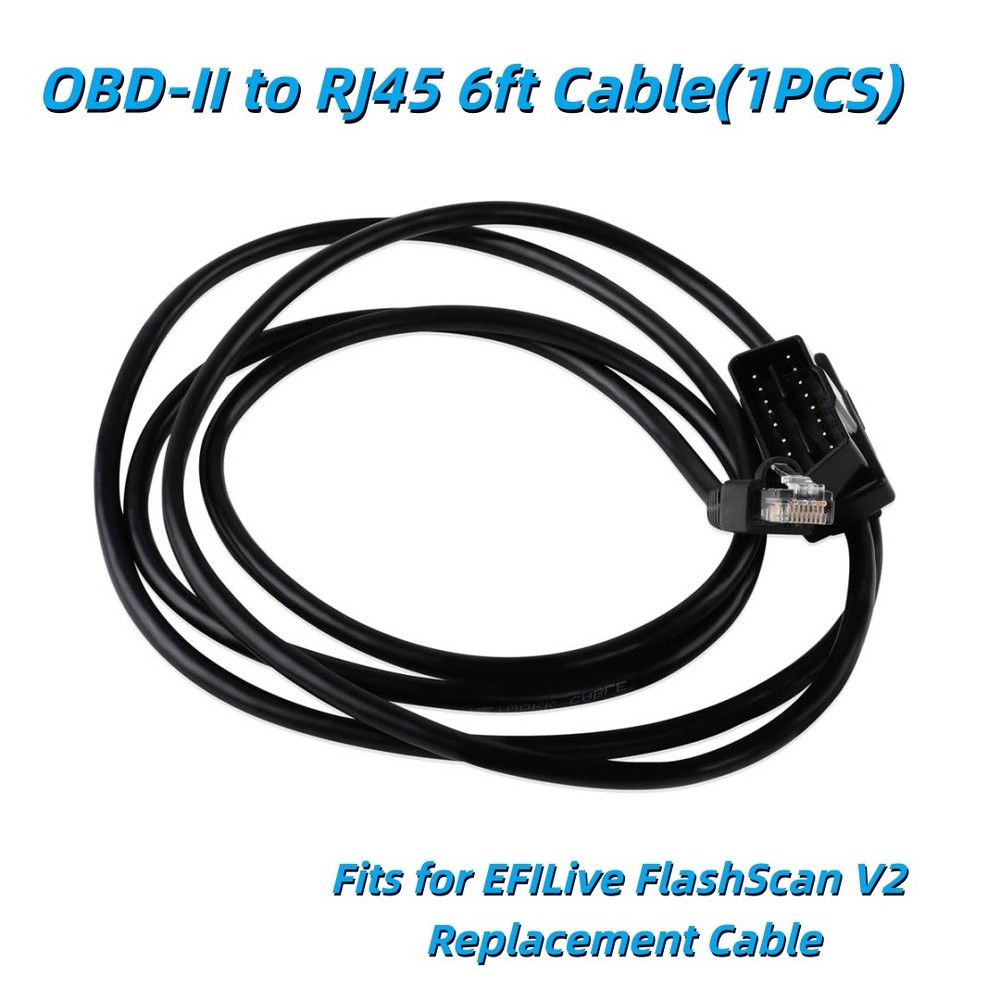 1Pcs 6FT Cable(OBD-II to RJ45) For EFILive FlashScan V2 Replacement
