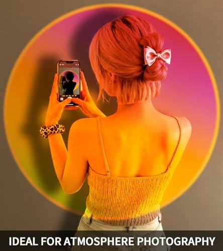 Sunset Lamp Projector,Multicolor Changing Night Light 360 Degree Switch Control