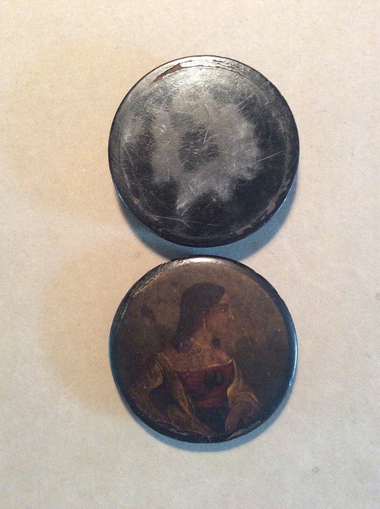 Early Victorian Hand Painted Paper Mache Box