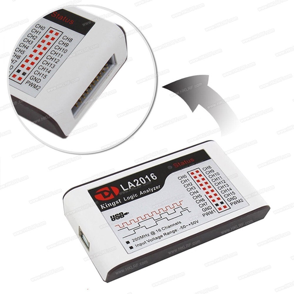 LA2016 USB Logic Analyzer 200M Max Sample Rate 16-Channel MCU/ARM/FPGA Deb