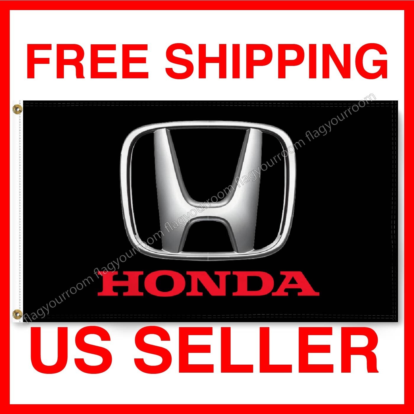 Honda Logo 3x5 ft Banner Car Racing Show Garage Man Cave Wall Sign Flag