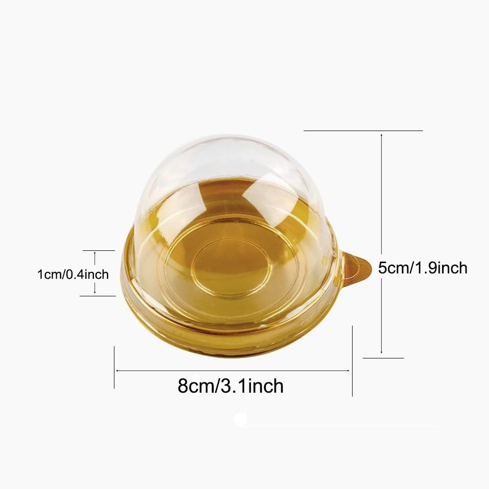 Clear Plastic Cake Boxes Round Cupcake Holders Mini Dessert Packaging with Lids