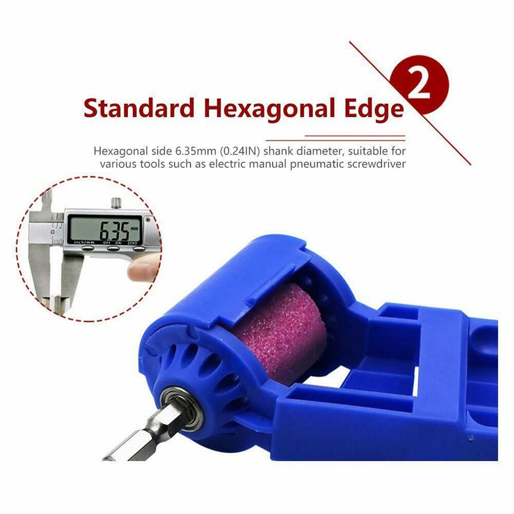 Drill Sharpener Set Wrench Compact Corundum Grinding wheel Lightweight