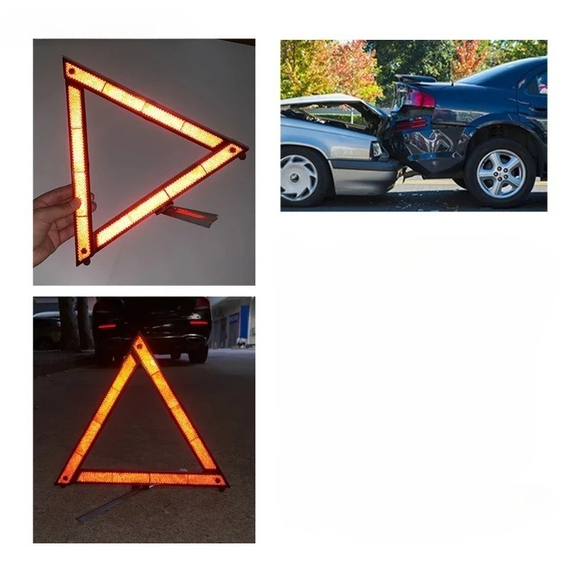 Large Reflective Car Warning Triangle Breakdown Hazard Road EU Emergency