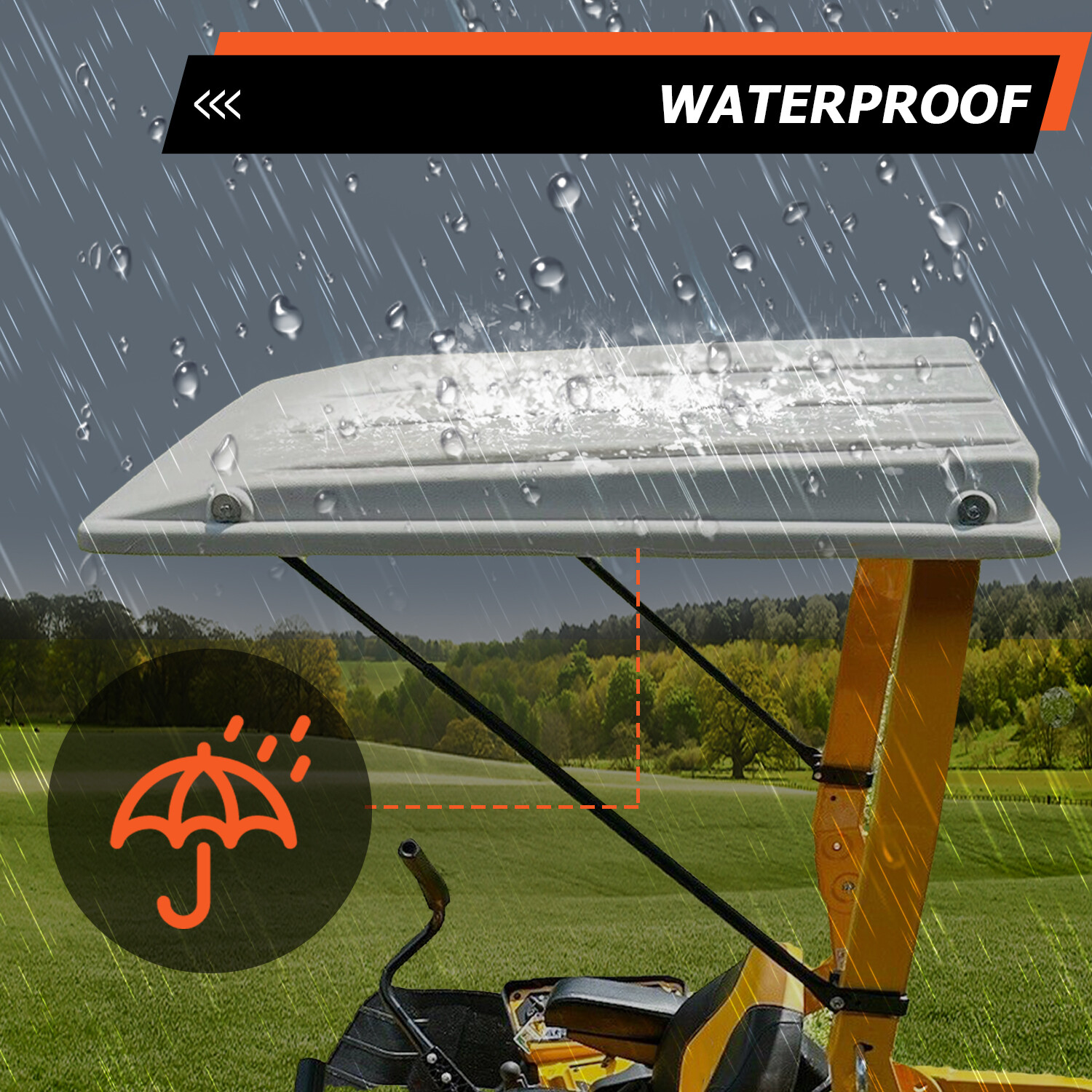 John Deere Tractor Canopy with ROPS Sun Shade Bracket, New