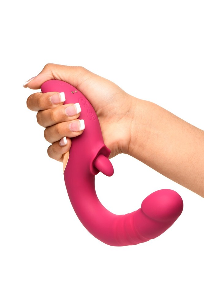 Tease and Please Thrusting and Licking Vibrator