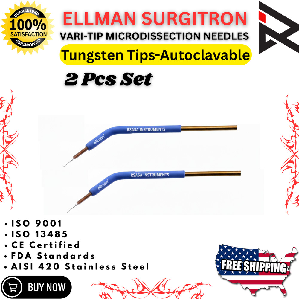 Ellman Surgitron A8B Vari-Tip Microdissection Needle Electrodes - Reusable 2Pcs