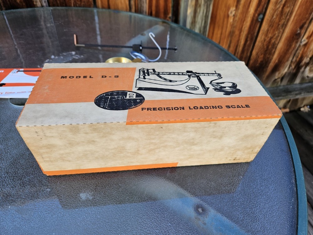 Lyman Reloading Precision # D5 Balance Beam Loading Scale Ohaus w/ Box D-5 #D5