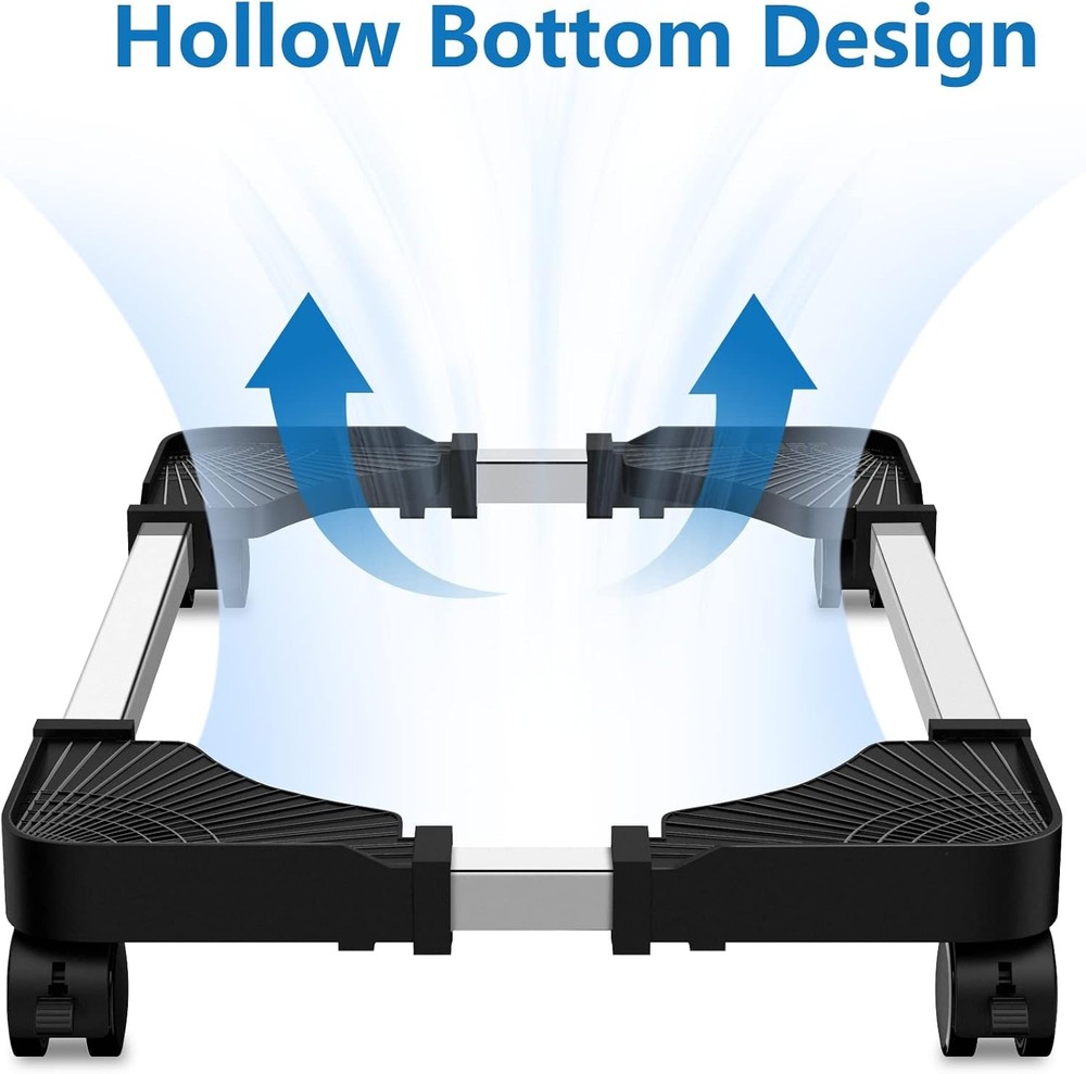 Computer Tower Stand - Adjustable PC for Most Desktop Towers - Black