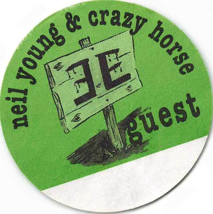 Neil Young Backstage Pass Green Guest Cloth Variant