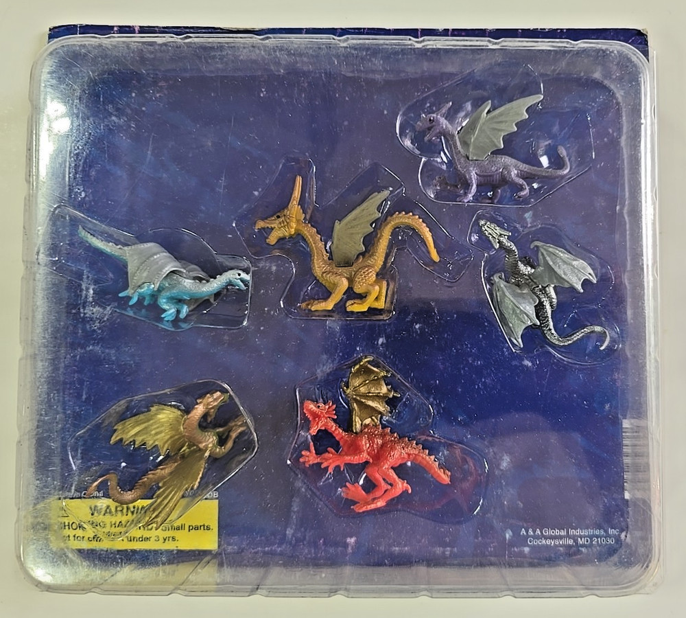 Vintage Vending Display Board Dragon Figurines 0628