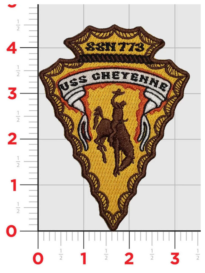 NAVY SSN-773 USS CHEYENNE EMBROIDERED PATCH