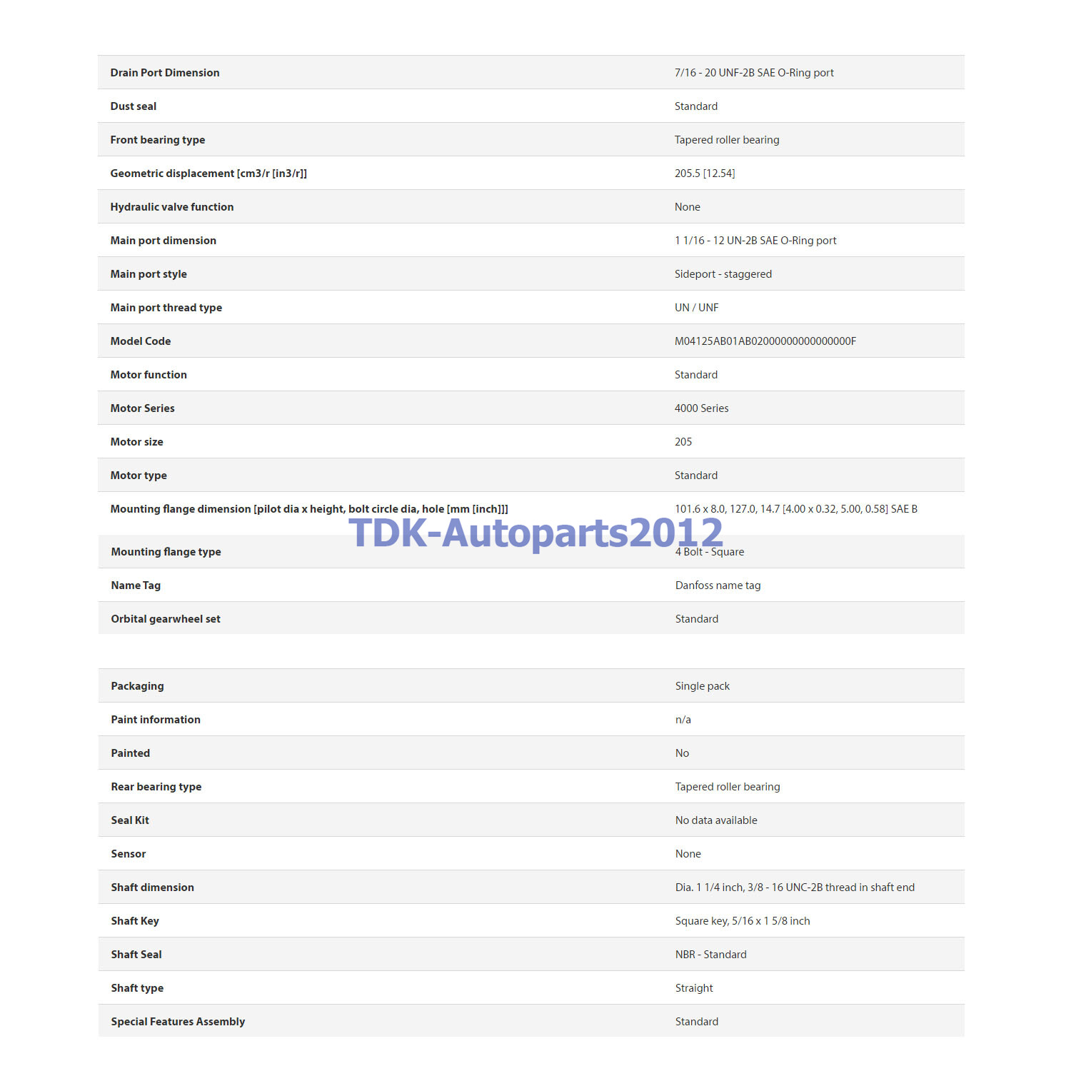 New Char-lynn 109-1103-006 /Eaton 109-1103 Motor Shipping from the United States