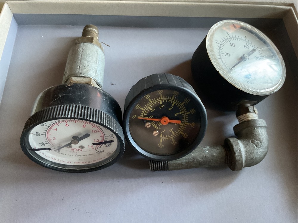 3 Vintage  Pressure Gauge,