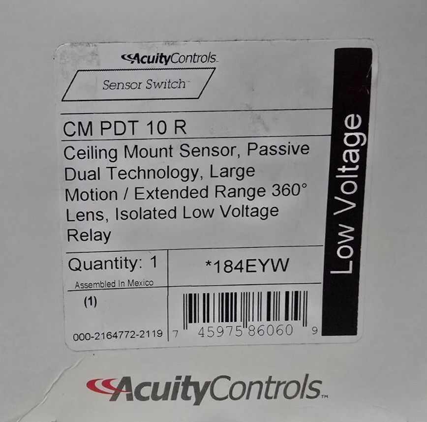 Acuity Controls CM PDT 10 R Ceiling Mount 360° Low Voltage Motion