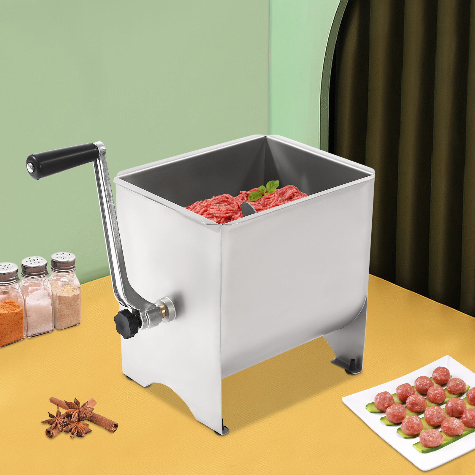 Stainless Steel Meat Mixer, Manual Meat Mixer, Commercial Kitchen Meat Mixer NEW