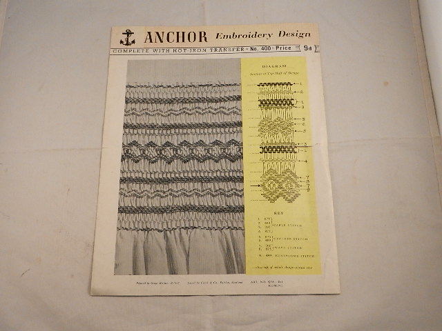 VINTAGE ANCHOR EMBROIDERY DESIGN PATTERN BOOKLET