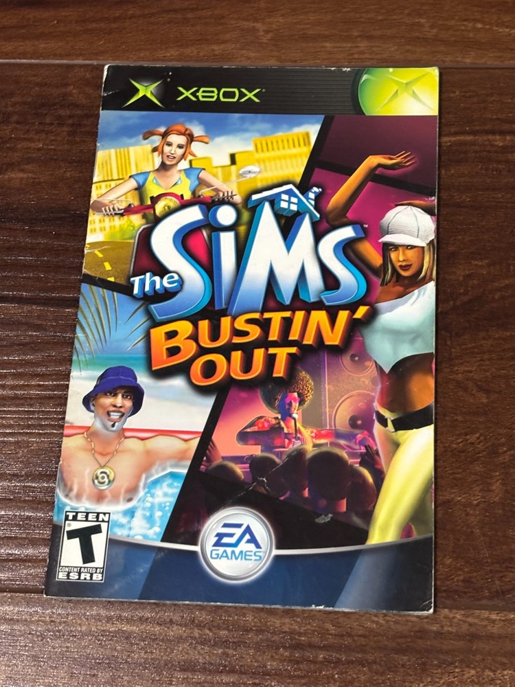 Sims Bustin Out Busting XBOX Instruction Manual Only