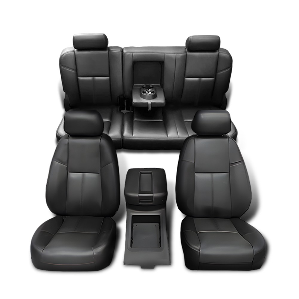 Fit For 07-13 Chevy Silverado GMC Sierra Crew Cab Full Set Seat Covers Replace
