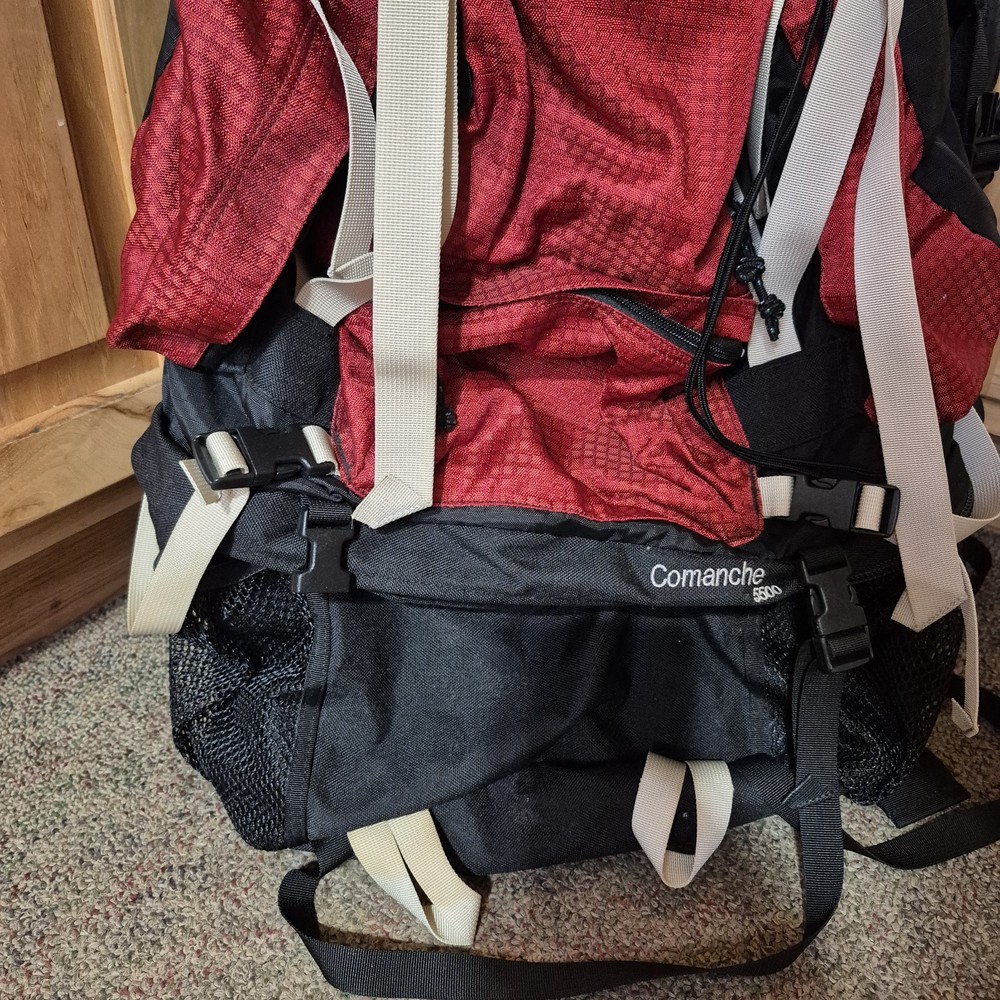 Kelty Comanche 5500 Hiking Backpack Red Black Internal Frame