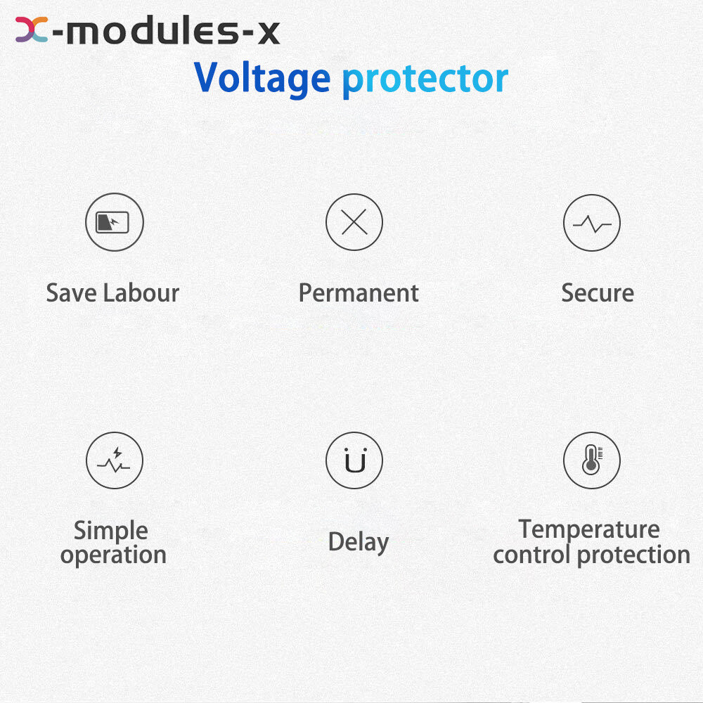 Automatic Voltage Protector AC 220V Power Surge Safe Protector Socket Switcher