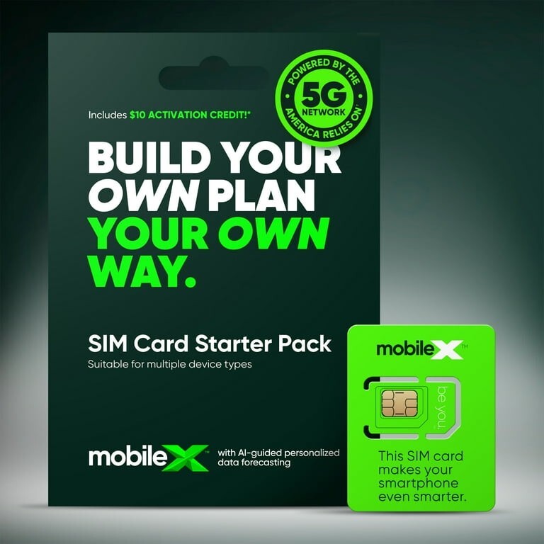 Mobile X $50 Unlimited Preloaded Sim Card