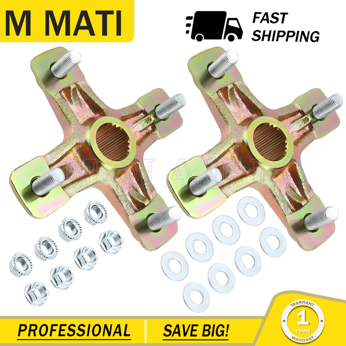 Pair Rear Axle Wheel Hub For Yamaha YFZ450X Warrior350 Raptor250 1PE-F53K0-00-00