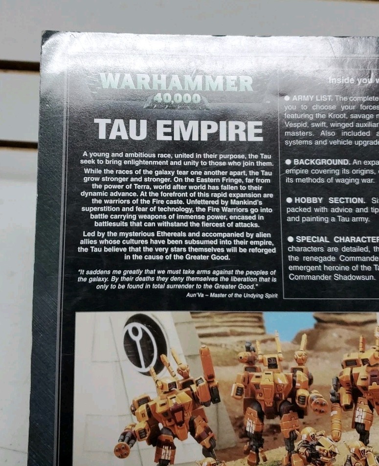 Warhammer 40k Codex: Tau Empire (2005 Games Workshop, Softcover) Pre-Owned