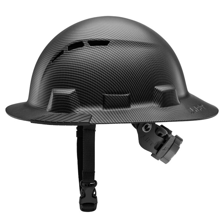 Lift Safety Black iDAX HDPE Full Brim Vented Hard Hat- Class C