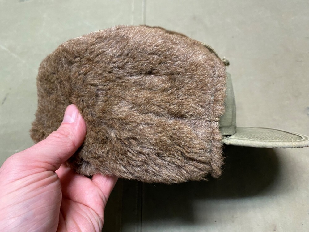 ORIGINAL POST WWII US ARMY M1943 WINTER PILE HAT CAP-MEDIUM SIZE 7