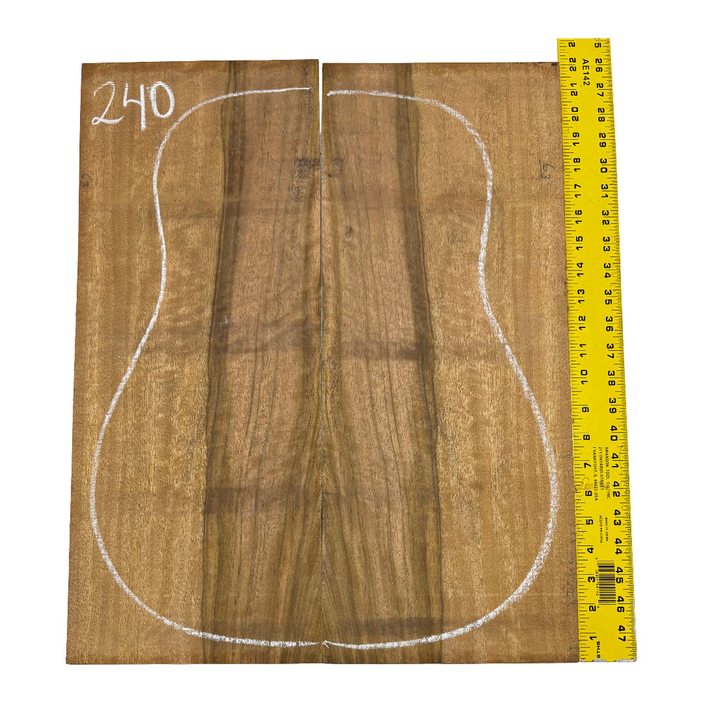 Flame Chocolate Mango Dreadnought Guitar Back Set #240