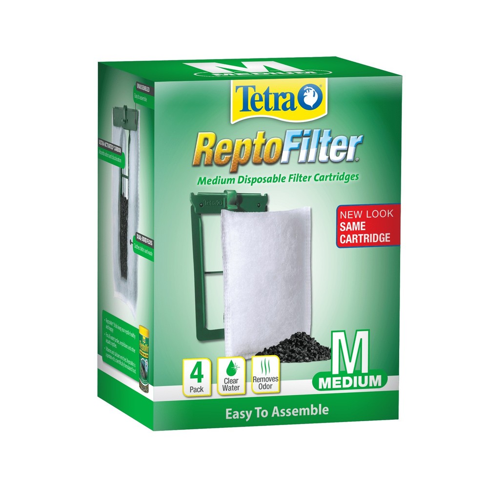 4 Count ReptoFilter Unassembled Disposable Filter Cartridges Medium